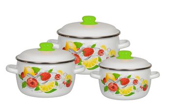 Набор №02 "Лимон" 1КА021М (3к.: 2/3/4л.) белоснежн. Чер