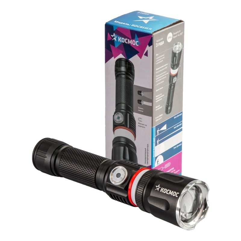 Фонарь акк. Космос 811Lit 4Вт. 6 LED/ Li-ion 18650,