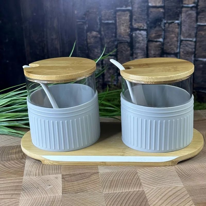 Набор д/специй 160-229 (2шт.) на мет. подставке +ложки