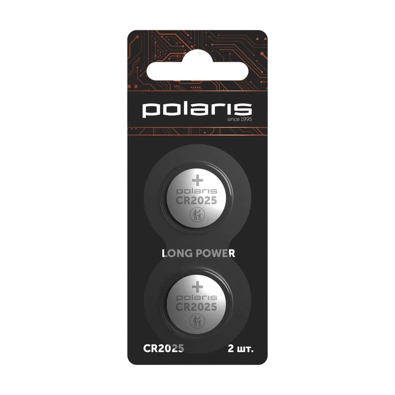 Батарейки POLARIS PB CR2025 OPTIUM литиевые, (2шт/уп) цена за 1шт.