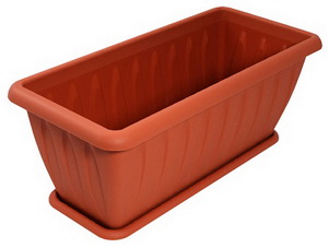 Ящик балконный "Фелиция" 40см. с подд. (терракот) С185Т Мар.