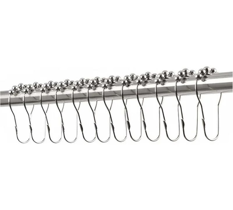 Набор колец д/шторы в ванную 103951 (12шт.) металлич. фигурные Скр