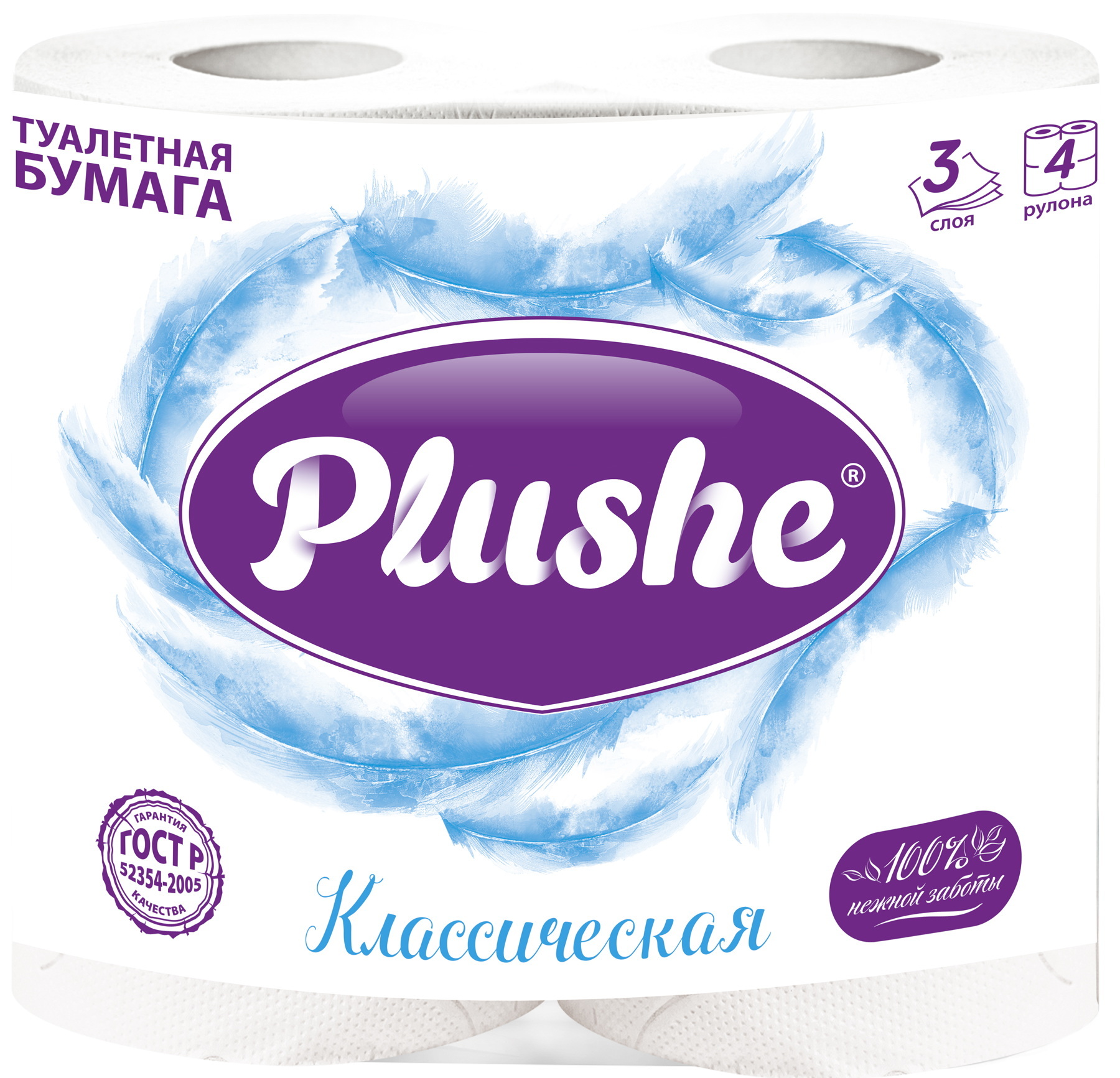 Туалетная бумага 3сл. Plushe Deluxe Light 3016 4 рул.*15м. "Классическая" (белый) Туалетная бумага 3сл. Plushe Deluxe Light 3016 4 рул.*15м. "Классическая" (белый)