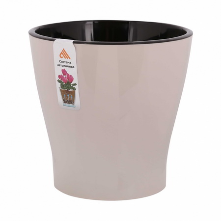 Горшок д/цв. "Лея"  2,2л. двойной (с автополивом) М7937 (бежевый)