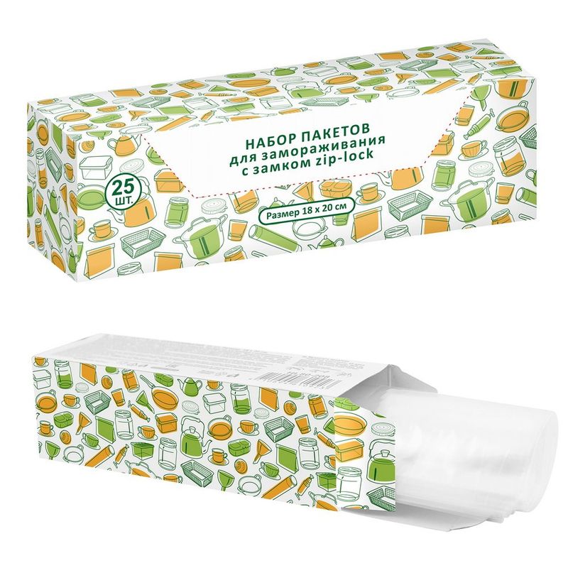 Пакеты д/заморозки 18*20см. (25шт) HL80-208 Мд
