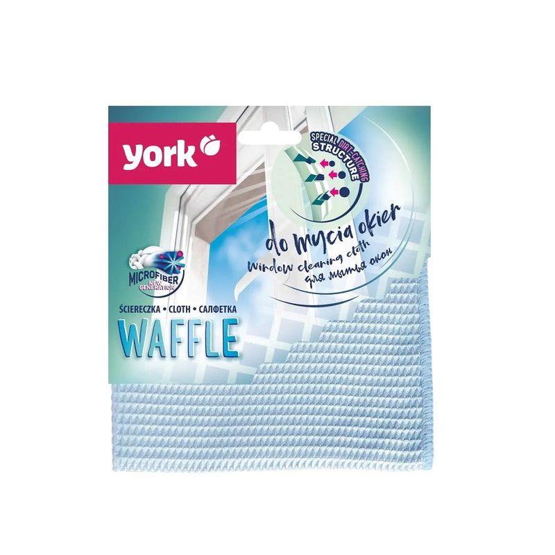 Салфетка из микрофибры YORK 2628 вафельная д/окон