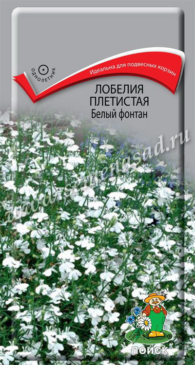 Лобелия плетистая БЕЛЫЙ ФОНТАН 0,1гр. (Поиск)