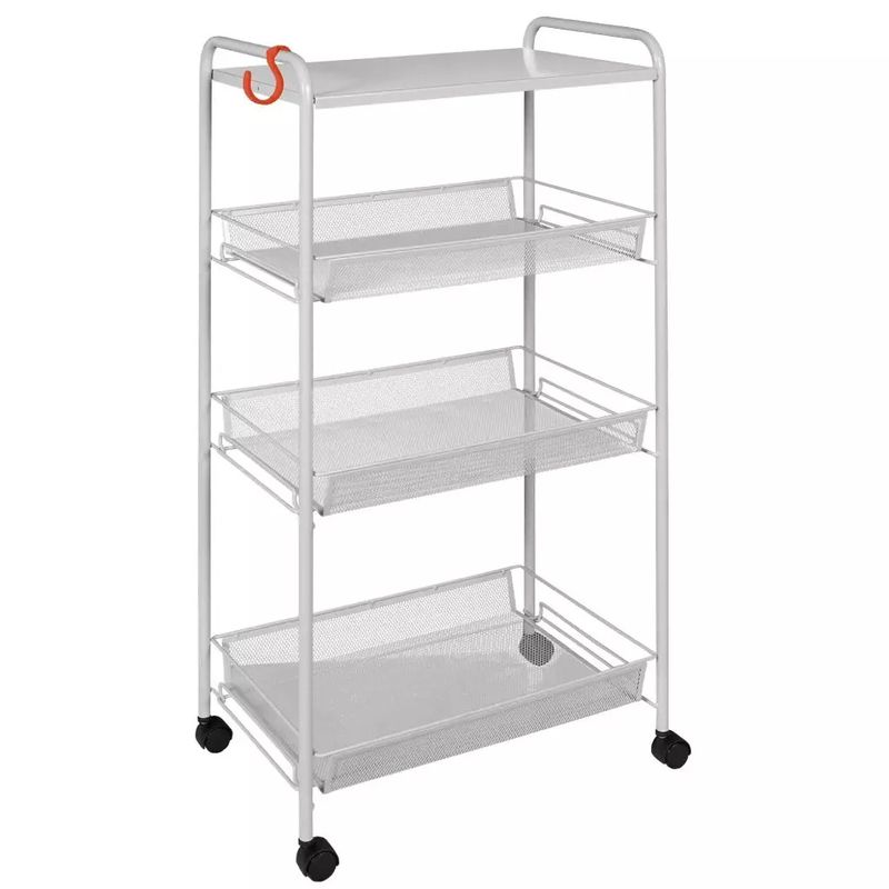 Этажерка 4ярусн. "Ладья 34КС" Э 357Б (450*300*880мм) (Белый) (ЗМИ)