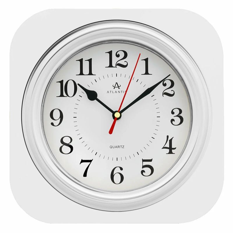 Часы настенные 693 "Atlantis" white (23*23*4см) А