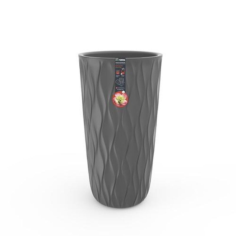 Горшок д/цв. "Desert"21,0л. ПБ86805С с дренажной вставкой (серый)