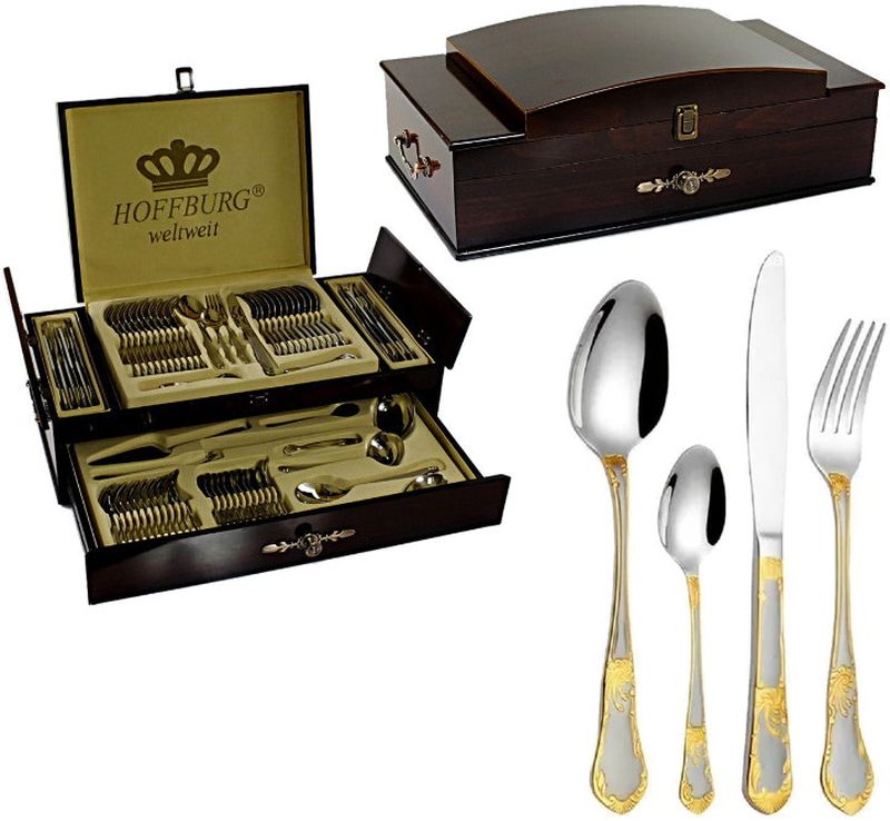 Набор столов.прибор. НВ-72868GS Paradise 72пр. (дер. чемодан)