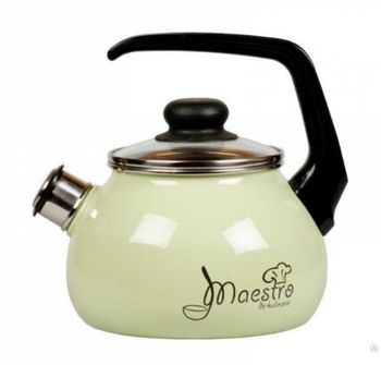 Чайник 3,0л."Maestro" 1RC12 Vitross со свист. (салат.) Чер