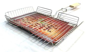 Решетка барбекю РГК1Б большая нерж. (370*315*50мм.) Павлово