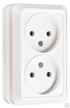 Розетка BOLLETO дв. 7102-W нар\пр белая (1210)