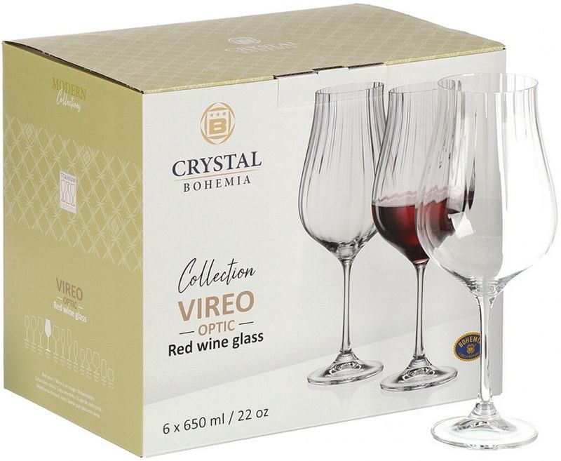 Набор фужеров VIREO OPTIC 0613 (650мл.)(6шт.) д/красного вина