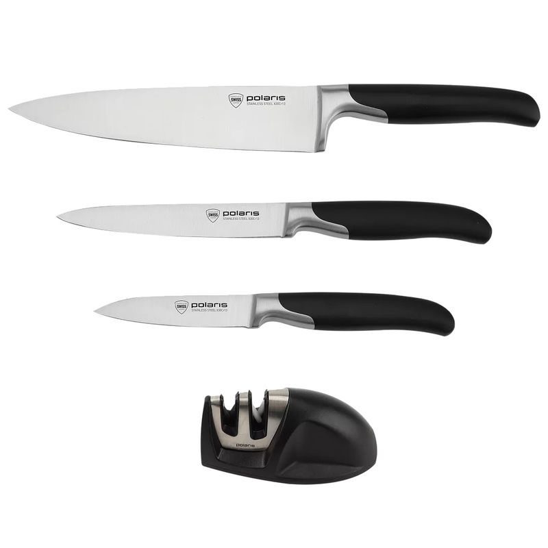 Набор ножей Graphit-4SS (4пр.3ножа+ножеточка) POLARIS