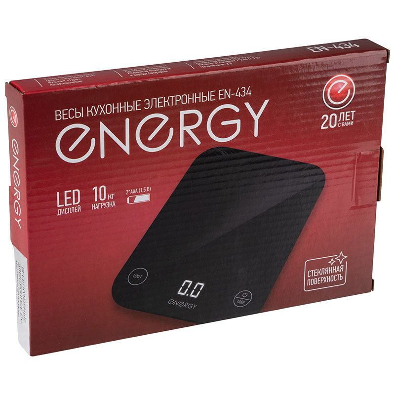 Весы настол. ENERGY EN-434 (10кг.) 110075/110076 электрон. Скр