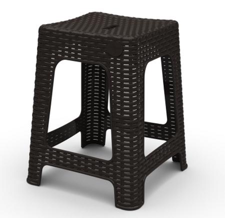 Табурет "Rattan" ПЦ6181ГШК (Горький шоколад) квадратный