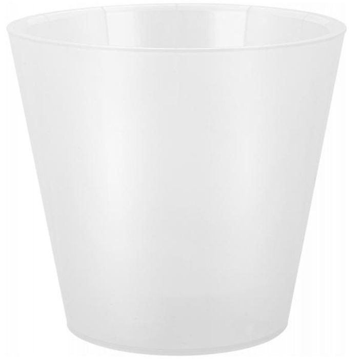 Горшок д/цв. "London" 1,0л. d125 ПЦ1552БЛПЕРЛ (белый перламутровый) с кашпо