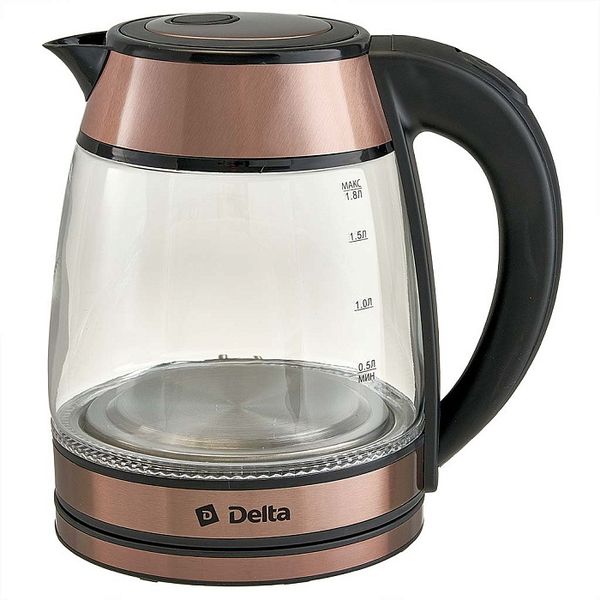 Чайник эл. DL-1120 1,5кВт. 1,8л. стекло диск