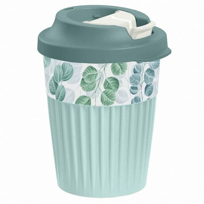 Стакан д/горячих напитков 350мл БП32772 (с клапаном и декором)