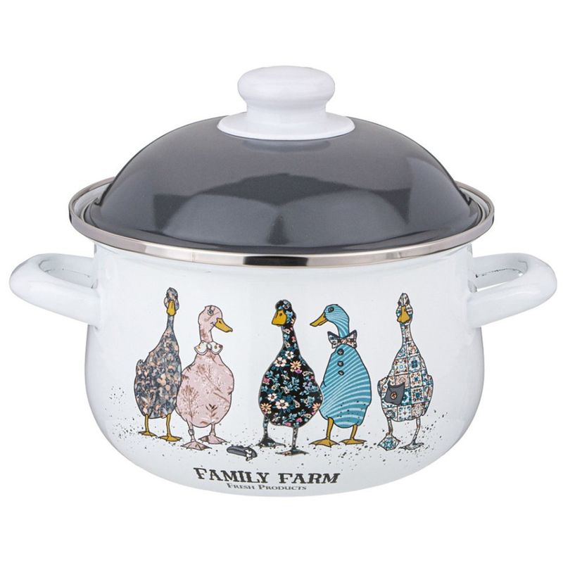 Кастрюля 934-621 2,0л. "Family Farm" эмал. ВД