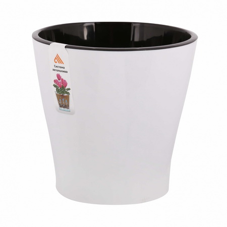 Горшок д/цв. "Лея"  2,2л. двойной (с автополивом) М7928 (белый)