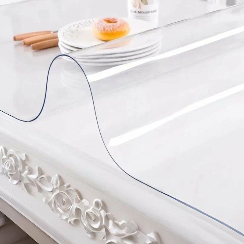 Клеенка прозрачная DEKORELLE 0,8мм. (0.6*20м.) рифленая 113R .