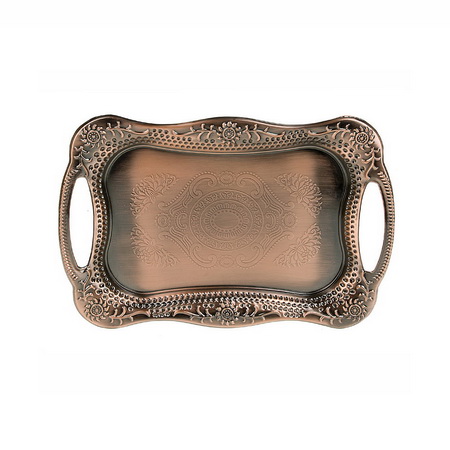 Поднос сервировочный 4124052 (30,5*20,5см.) метал. (медь) ЕНС