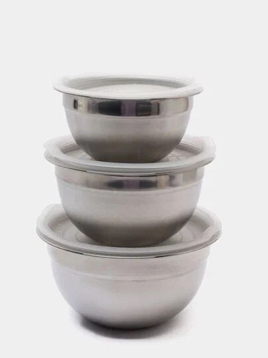 Набор мисок МВ 30839 (0,4/0,89/1,4л.) с кр. нерж. (СКС)