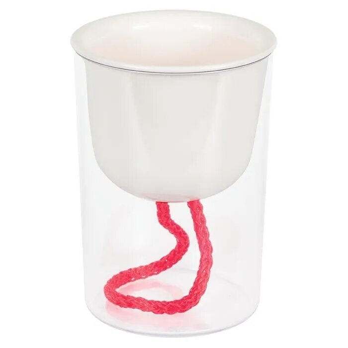 Кашпо ГРЕВИ 0,28л. d9,5cм. h13,5см. КН3131Б с фитильным поливом (Белый)