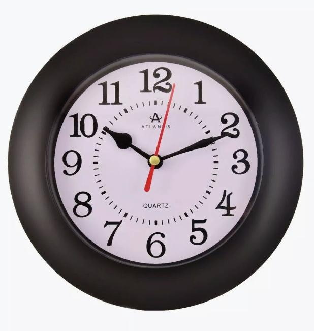 Часы настенные TLD-5976 "Atlantis" black (18*18*3.7см) А