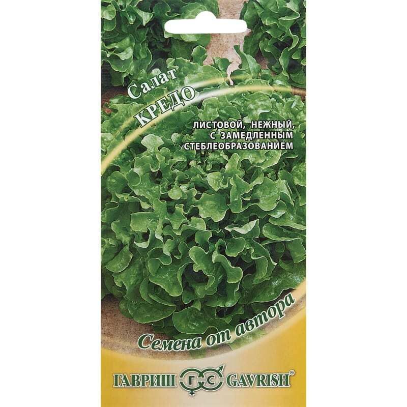 Салат КРЕДО 0,5г. листовой, темно-зеленый (Гавриш)