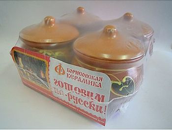 Набор посуды 4горш. "ГДЖ №6" (4 горшочка*0,65л.) ОБЧ00000085 БК