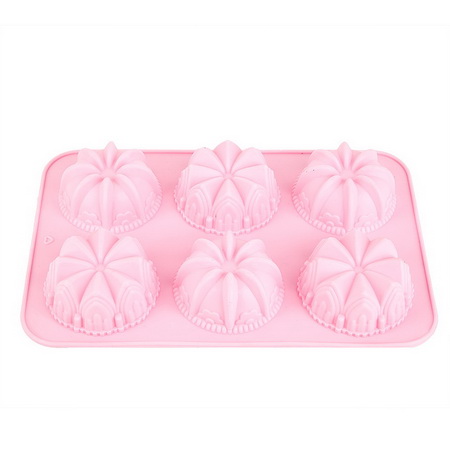 Форма д/выпечки силикон. 9902614 "Цветочный карнавал" (6 ячеек) ЕНС