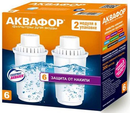 Сменная кассета "АКВАФОР В 100-6" (2шт.)