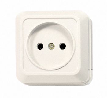 Розетка BOLLETO один. 7022-W нар\пр белая (1110)