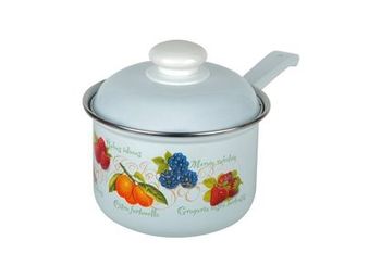 Кастрюля эмал.  1,5л. с одной руч. (ковш) 16084 с\д Л.