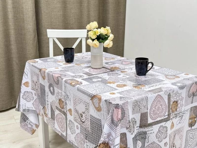 Клеенка ПОЛЛИ 13906 Это Любовь беж. (1,4*20м.)