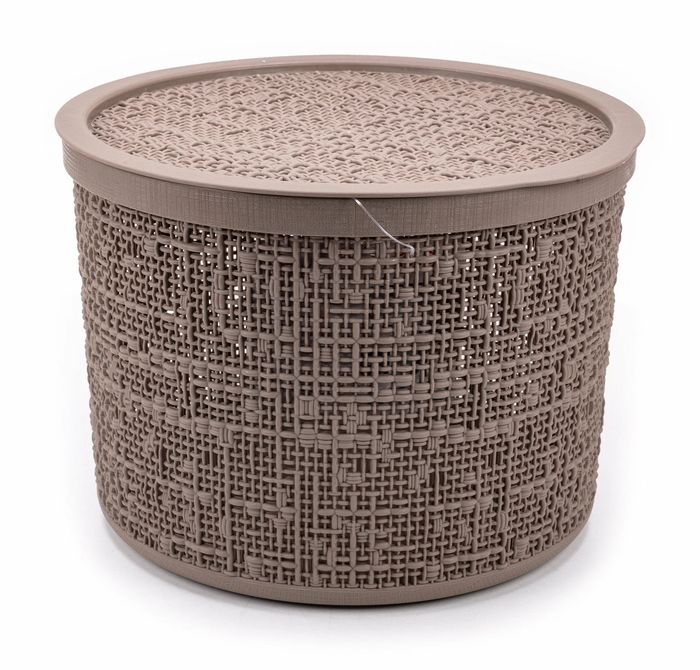 Коробка БЯЗЬ 4,5л. КН2329ФС d22см. с крышк. (французский серый)