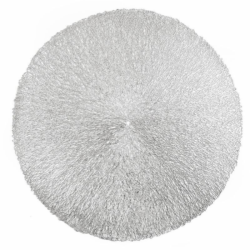 Салфетка сервировочная 9903306-2 "Ajoure" d=38см серебро ЕНС