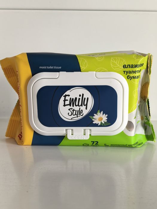 Туалетная бумага влажная EMILY STYLE 6496 (растворяющаяся) 72шт. с крышкой (Арвитекс)