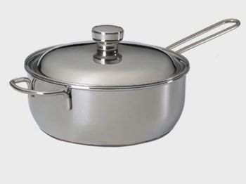 Сотейник нерж. 5л. ТРС-3 1с2402 /3с148 (метал.крышк.) Аша