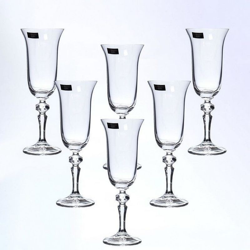 Набор фужеров Laura/Falco 0068/17477 150мл. (6шт.) д/шампанского Crystalite Bohemia