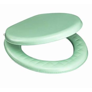 Сиденье д/унитаза "ОКЕАН" б/рис. (салат.) мягкое Нов.