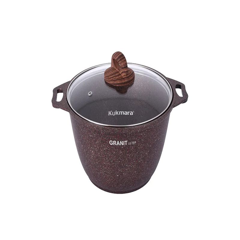 Кастрюля Кукмор  3л. "Granit ultra" кга32а (red. а/пр. ст/крышка)