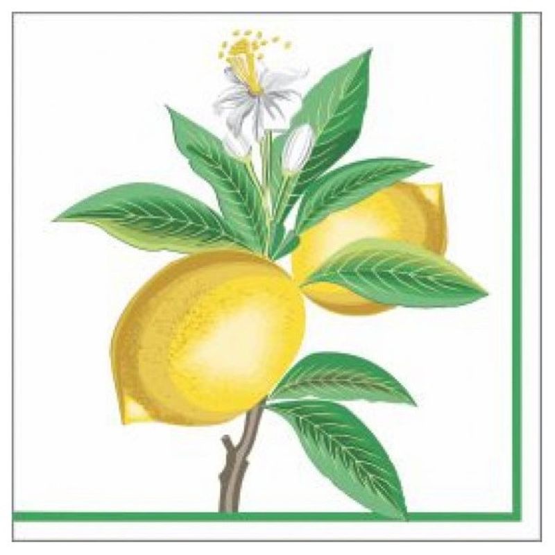 Салфетки бумажные 1сл. Design 57583/30420 (24*24см.) 40шт. "Лимон"  РБ