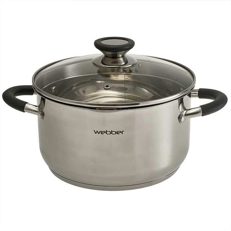 Кастрюля Webber BE-374/2 4,7л. стекл.крышка