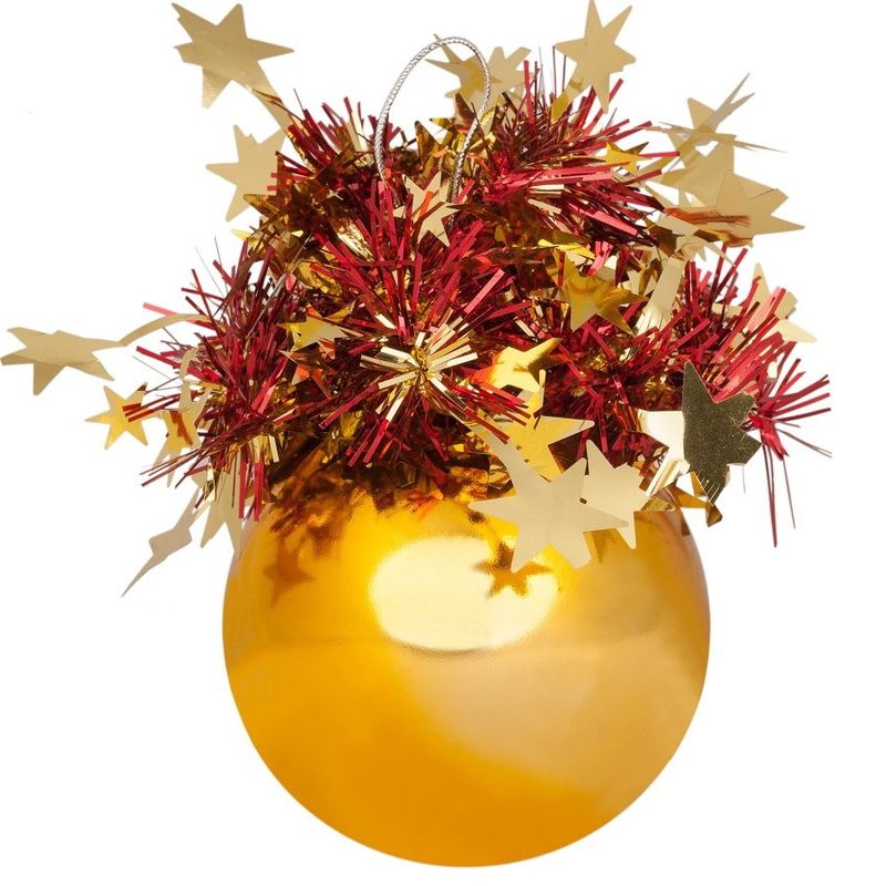 Шар "Сюрприз" Ш75055 d 75мм. золотой