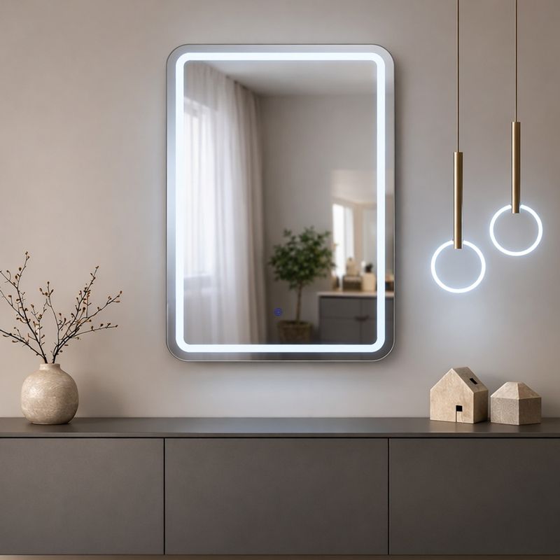 Зеркало 5071-Zm1 50*70см (с LED-подсветкой сенсорное, прямоуг.с гравировкой)